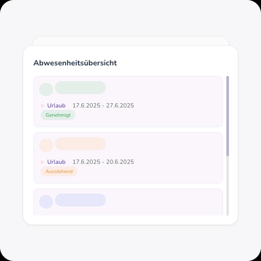 Abwesenheitsverwaltung Dashboard