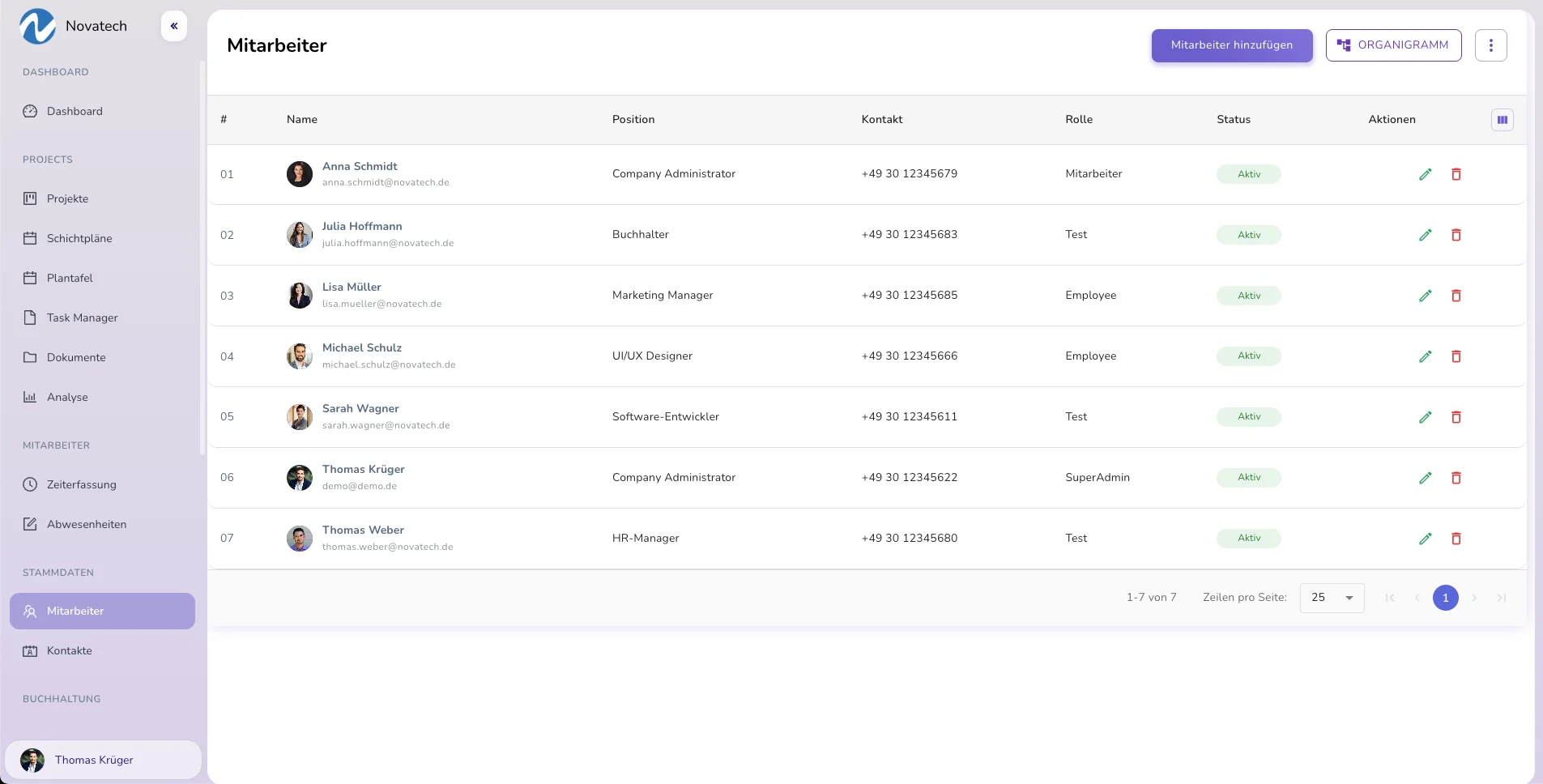 Planvo Rechnungen und Dokumente